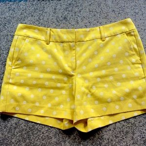 Cute yellow polka dot Ann Taylor shorts
